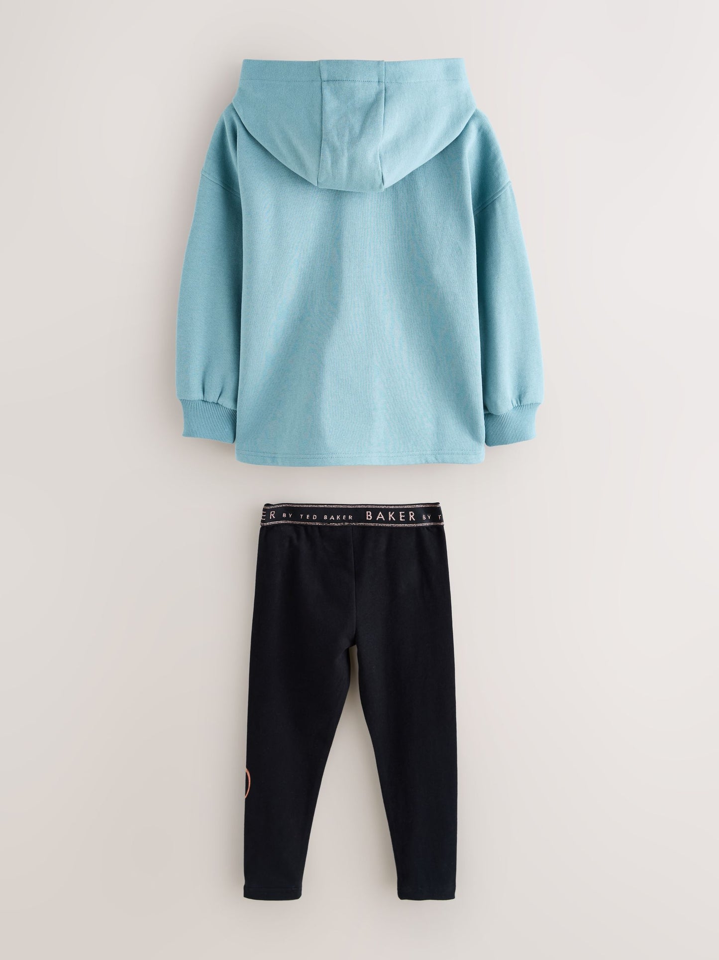 Baker by Ted Baker Sage Green 2 Piece Script Graphic Quarter Zip Hoodie & Leggings Set image 9