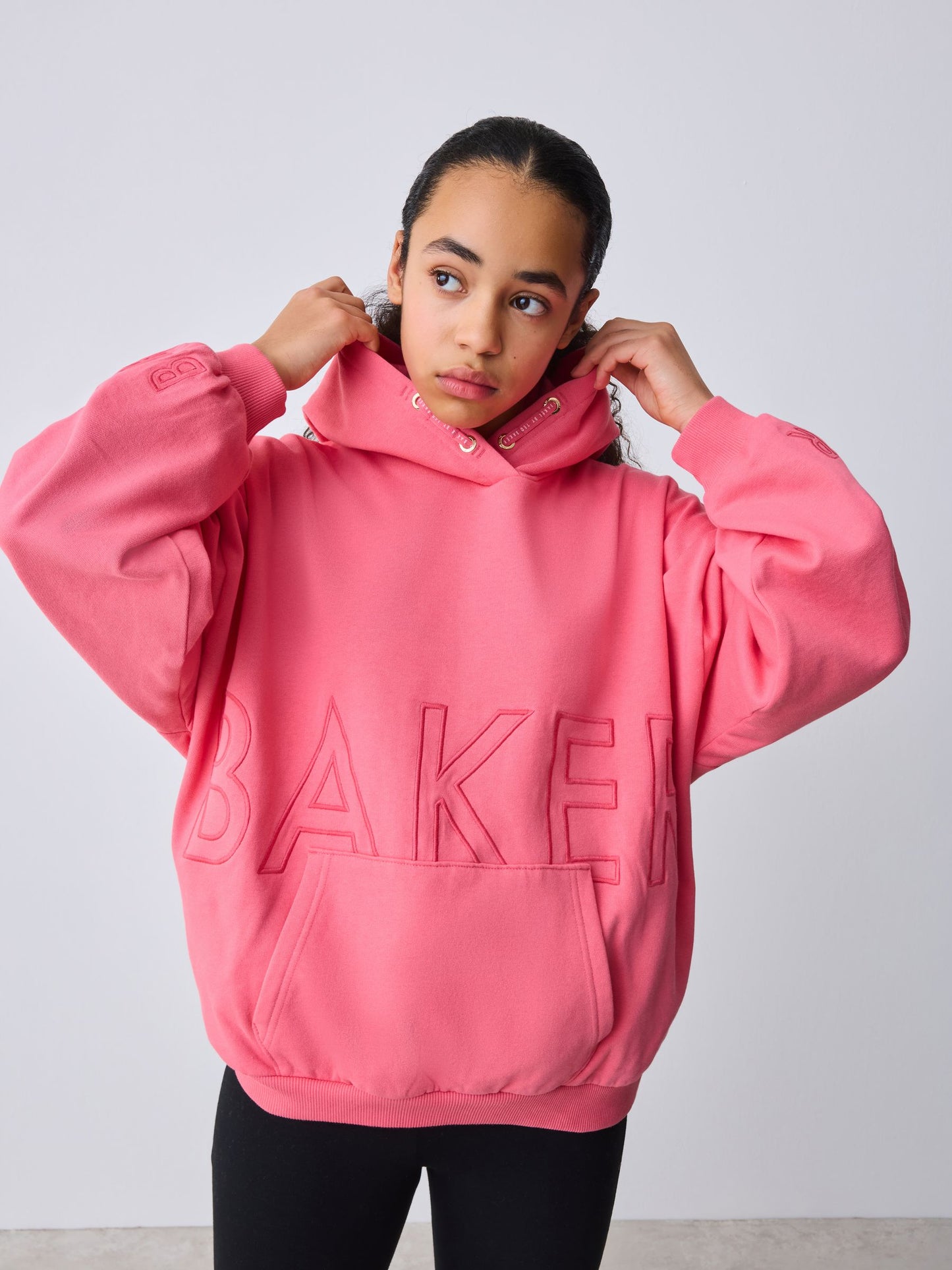 Baker by Ted Baker Oversized Embroidered Graphic Hoodie image 1