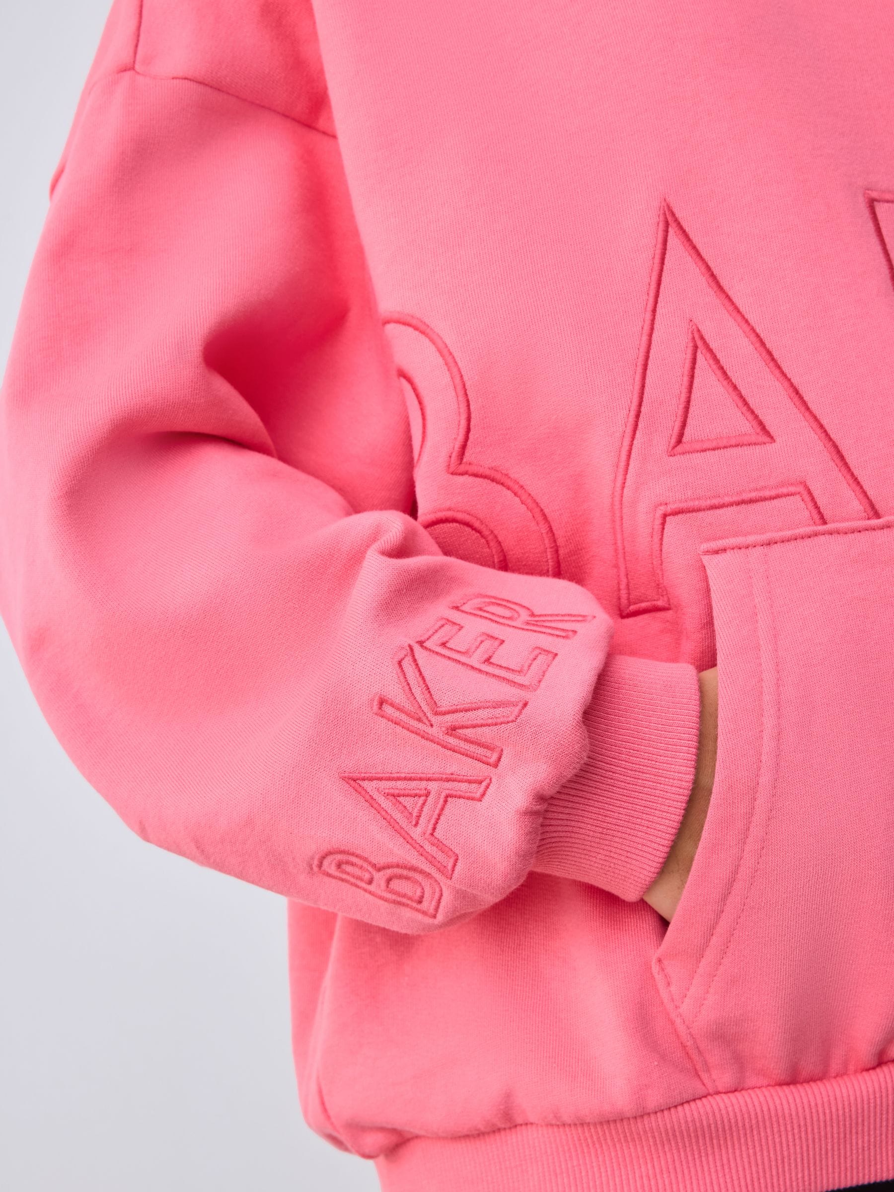 Baker by Ted Baker Oversized Embroidered Graphic Hoodie image 4
