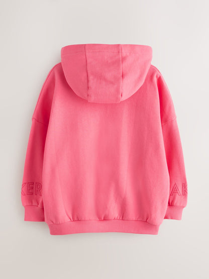 Baker by Ted Baker Oversized Embroidered Graphic Hoodie image 6