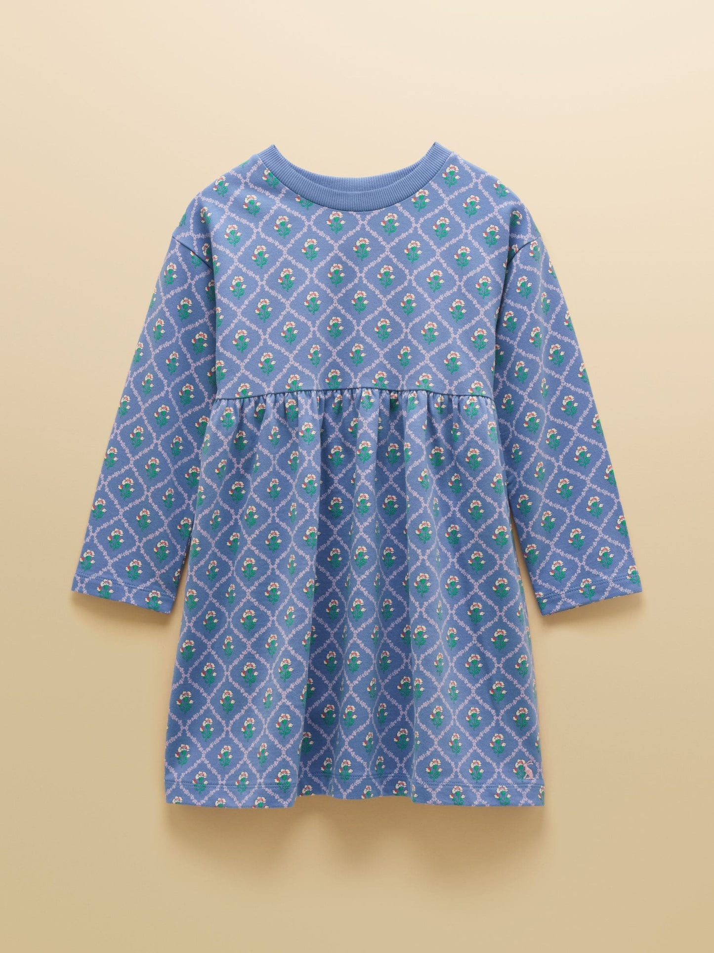 Joules Girls' Emma Blue Long Sleeve Sweater Dress image 1