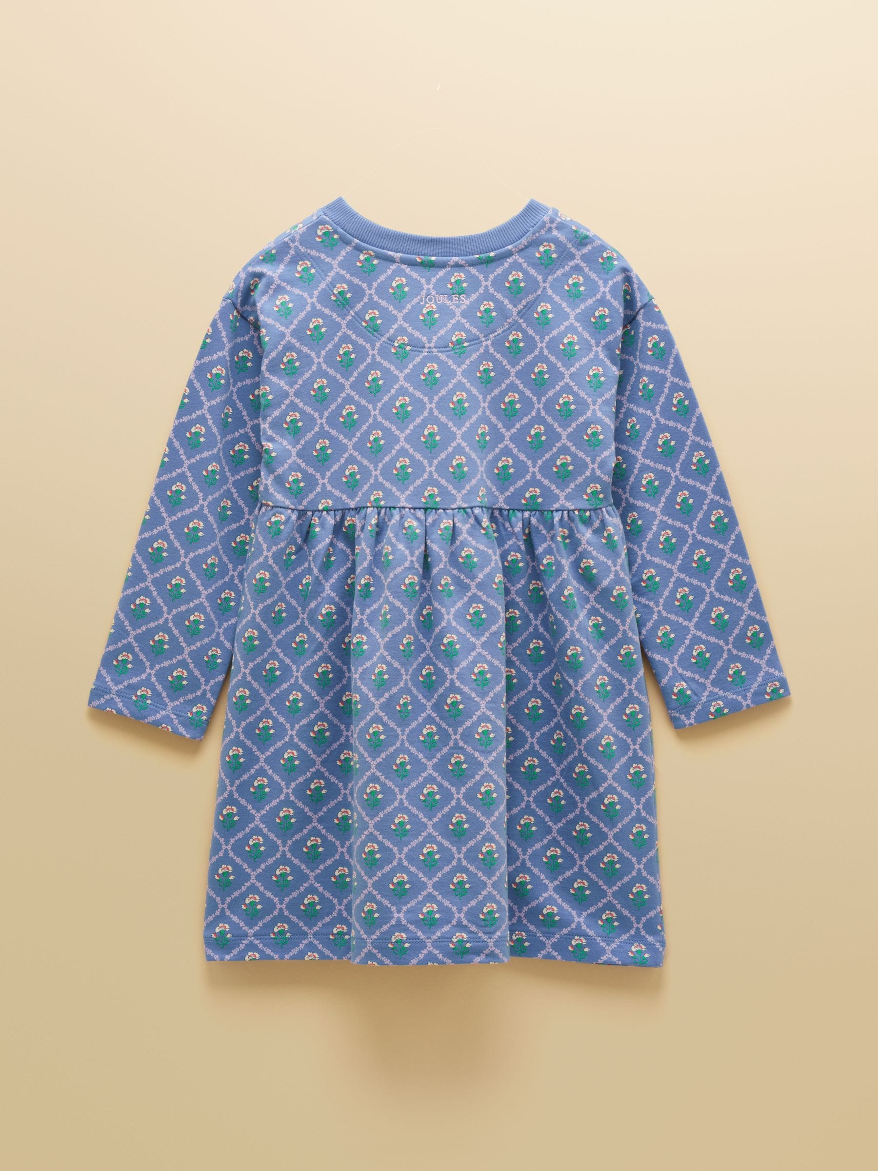 Joules Girls' Emma Blue Long Sleeve Sweater Dress image 2