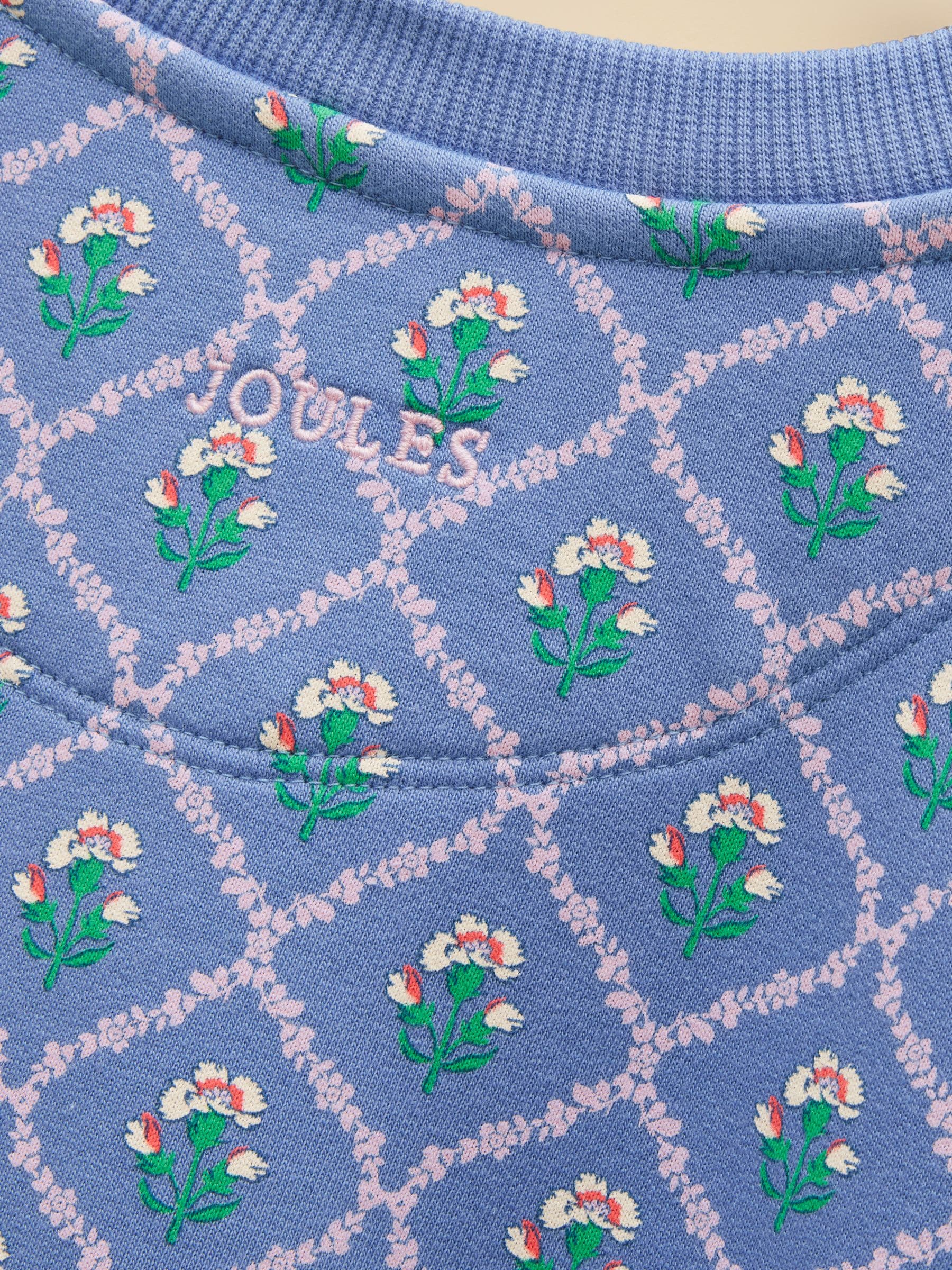 Joules Girls' Emma Blue Long Sleeve Sweater Dress image 6