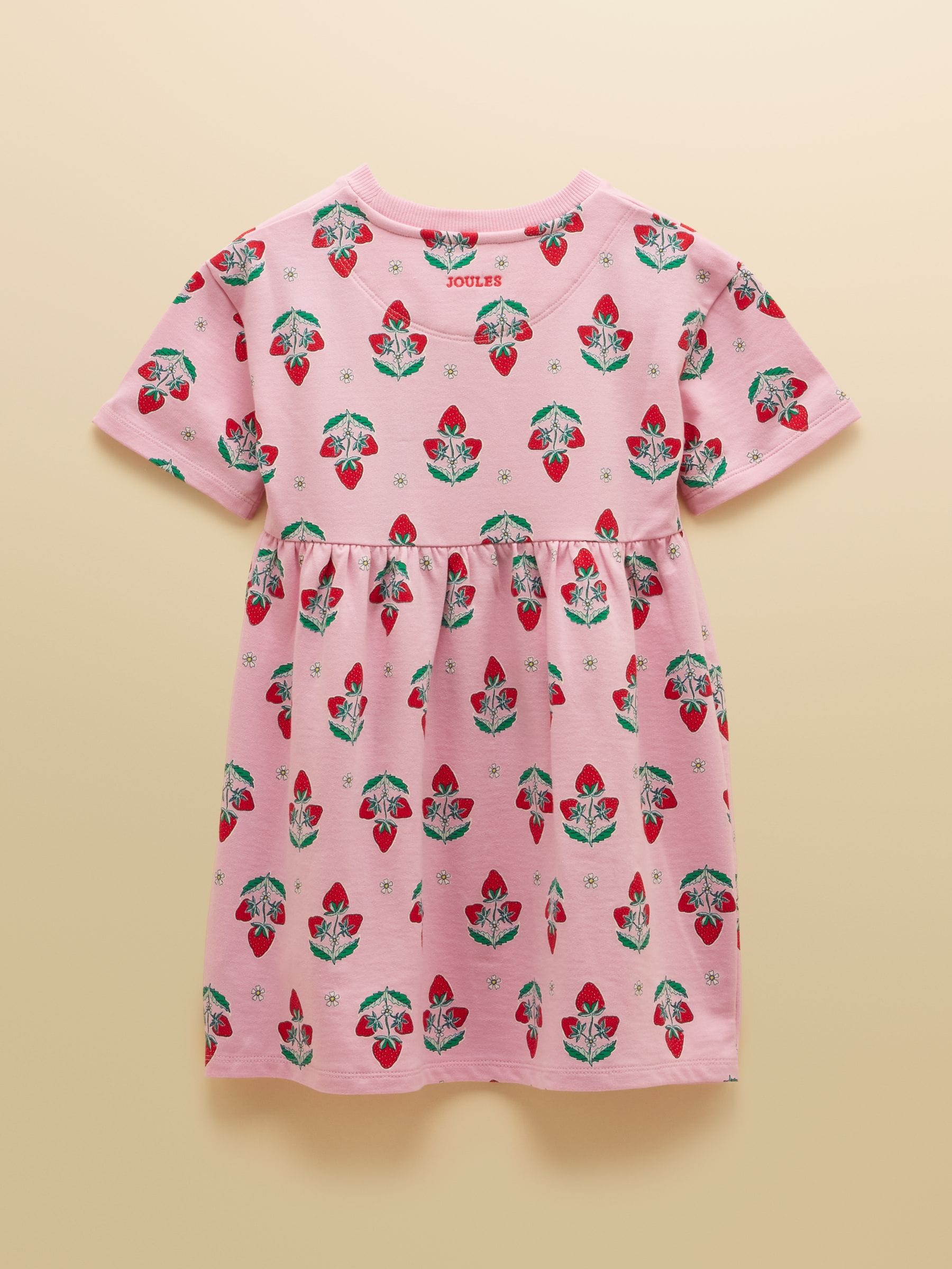 Joules Girls' Emma Pink Short Sleeve Sweater Dress image 2