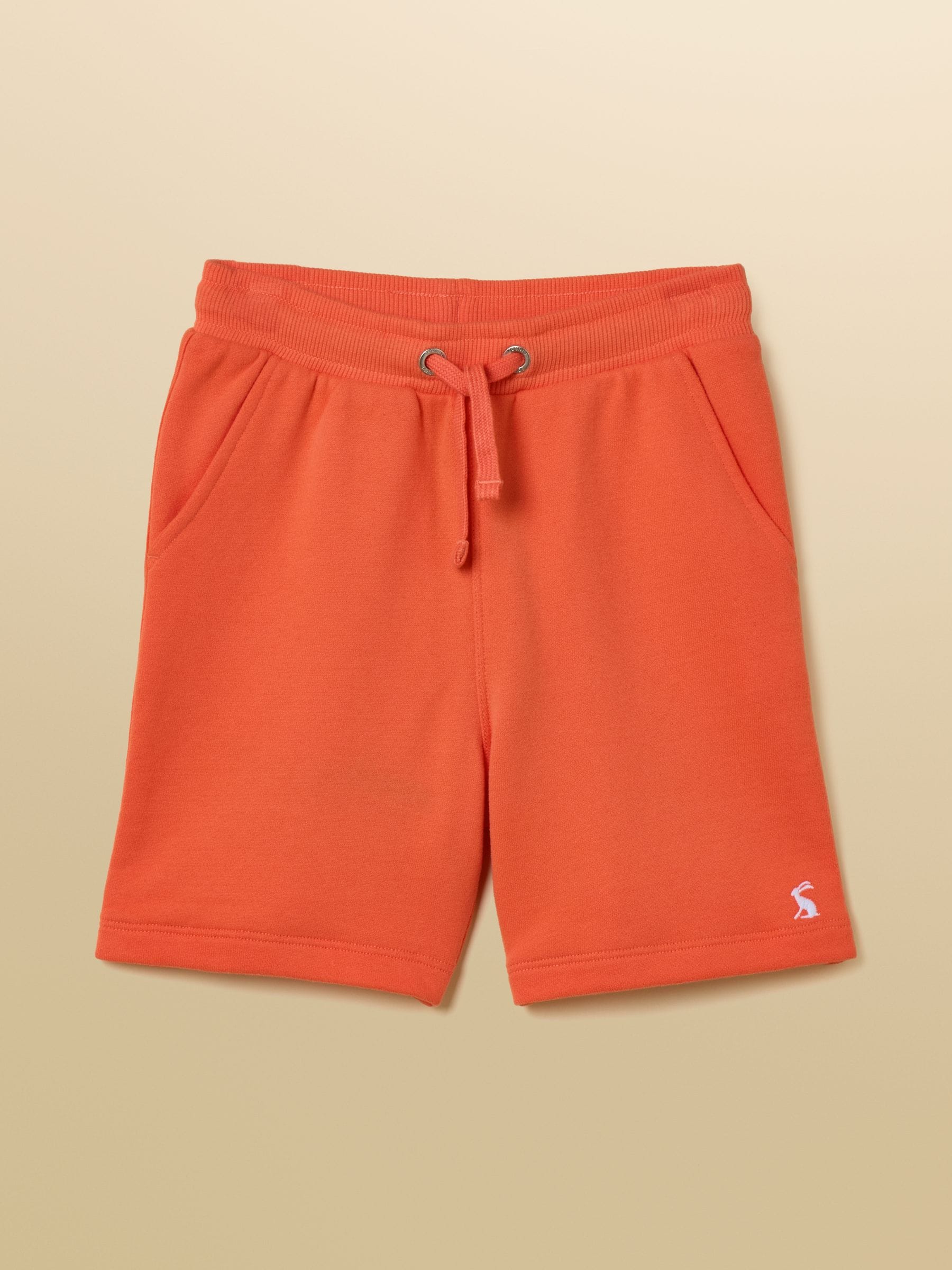 Joules Kids' Sundaze Orange Loopback Sweat Shorts image 3