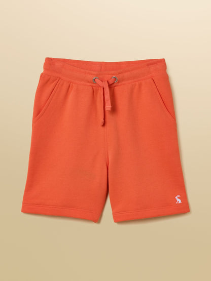 Joules Kids' Sundaze Orange Loopback Sweat Shorts image 3