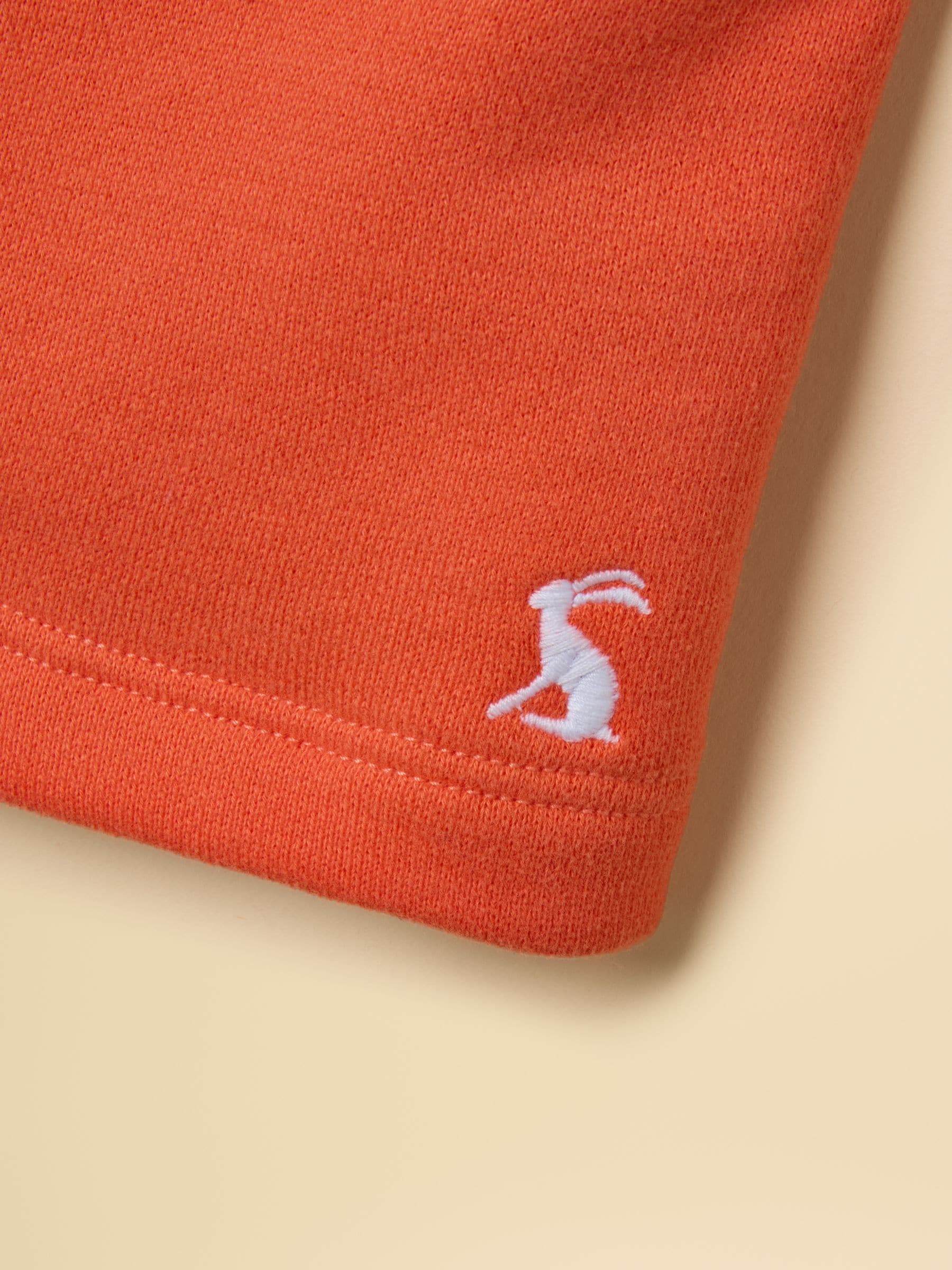 Joules Kids' Sundaze Orange Loopback Sweat Shorts image 6