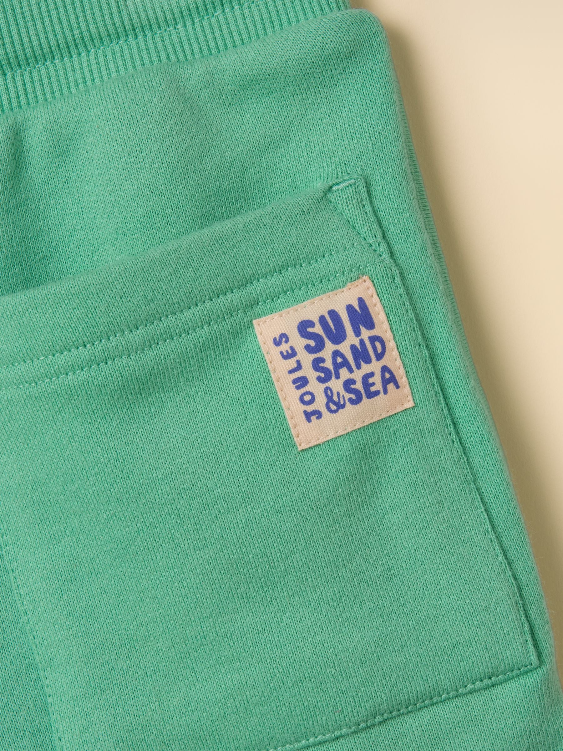 Dsiney Kidz - Joules Kids' Sundaze Turquoise Green Loopback Sweat Shorts image 7