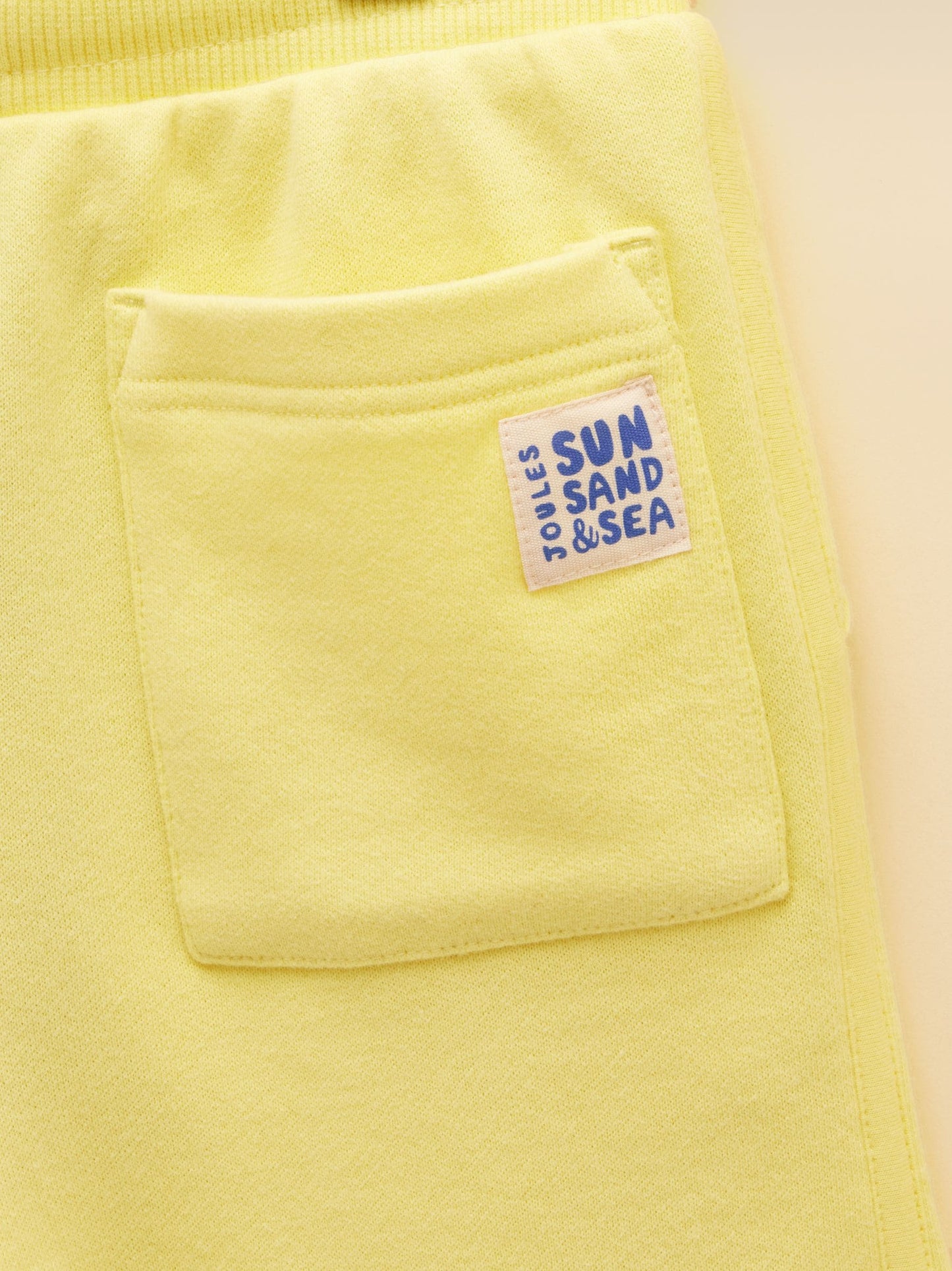 Joules Kids' Sundaze Yellow Loopback Sweat Shorts image 5
