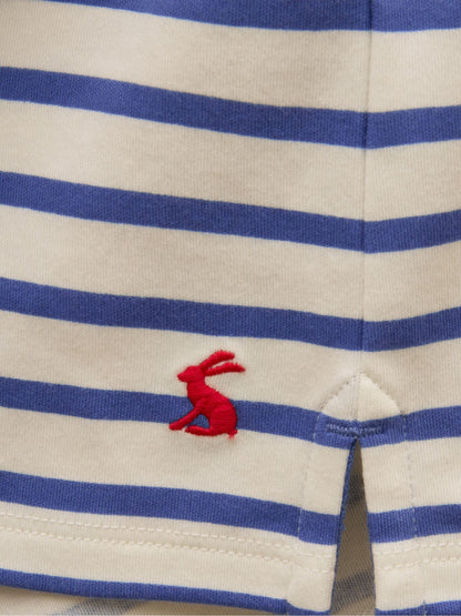 Joules Girls' Harbour Blue & White Striped Long Sleeve Jersey Top image 4