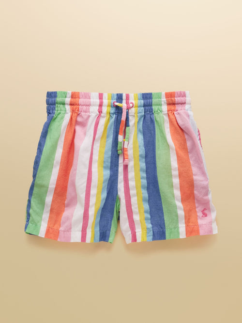 Joules Girls' Amara Multi Striped Woven Shorts image 1