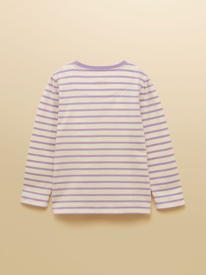 Joules Girls' Ava Purple Horse Applique Long Sleeve Top image 2