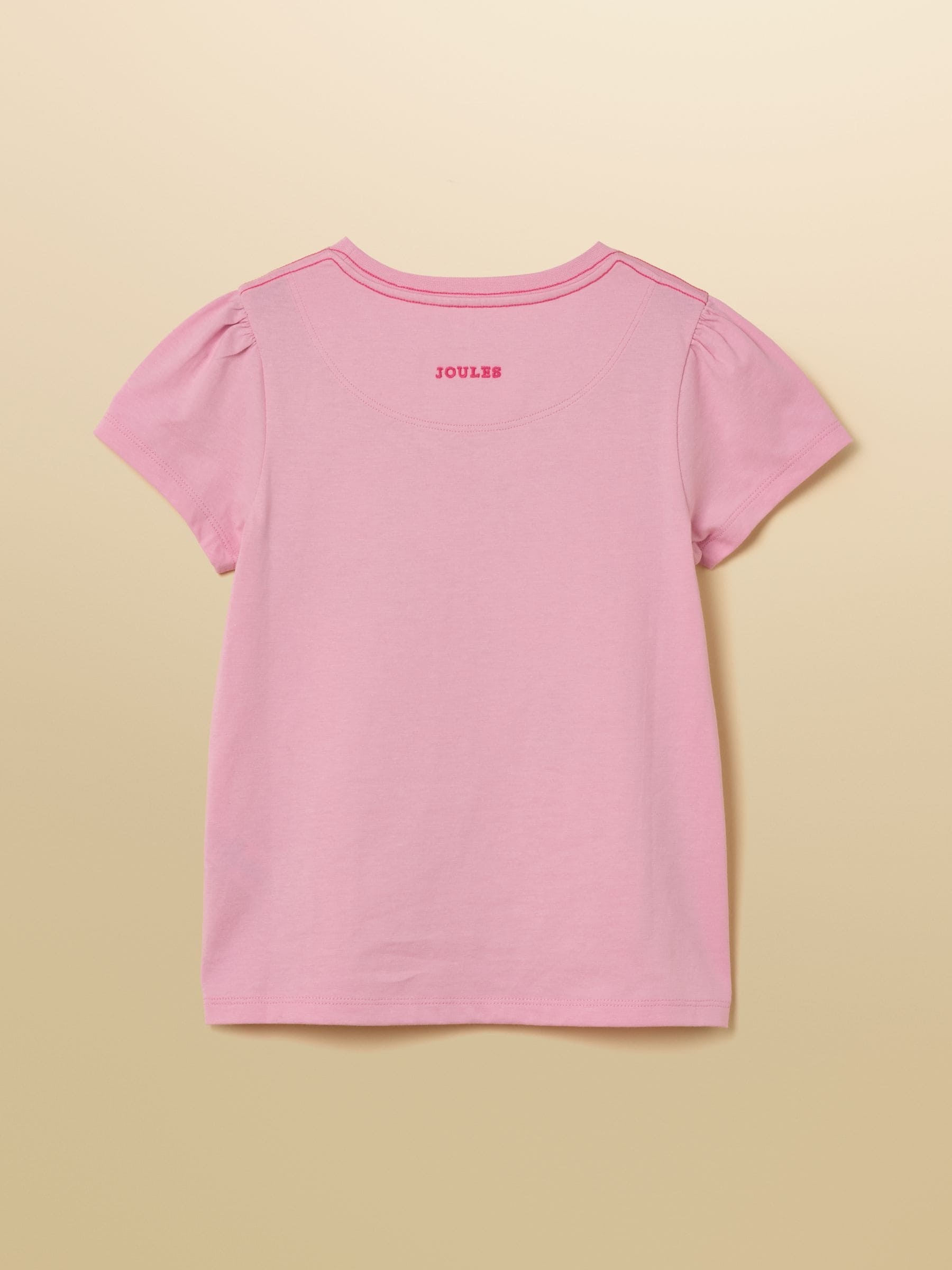 Joules Girls' Astra Pink Fairy Applique Cotton T-Shirt image 3