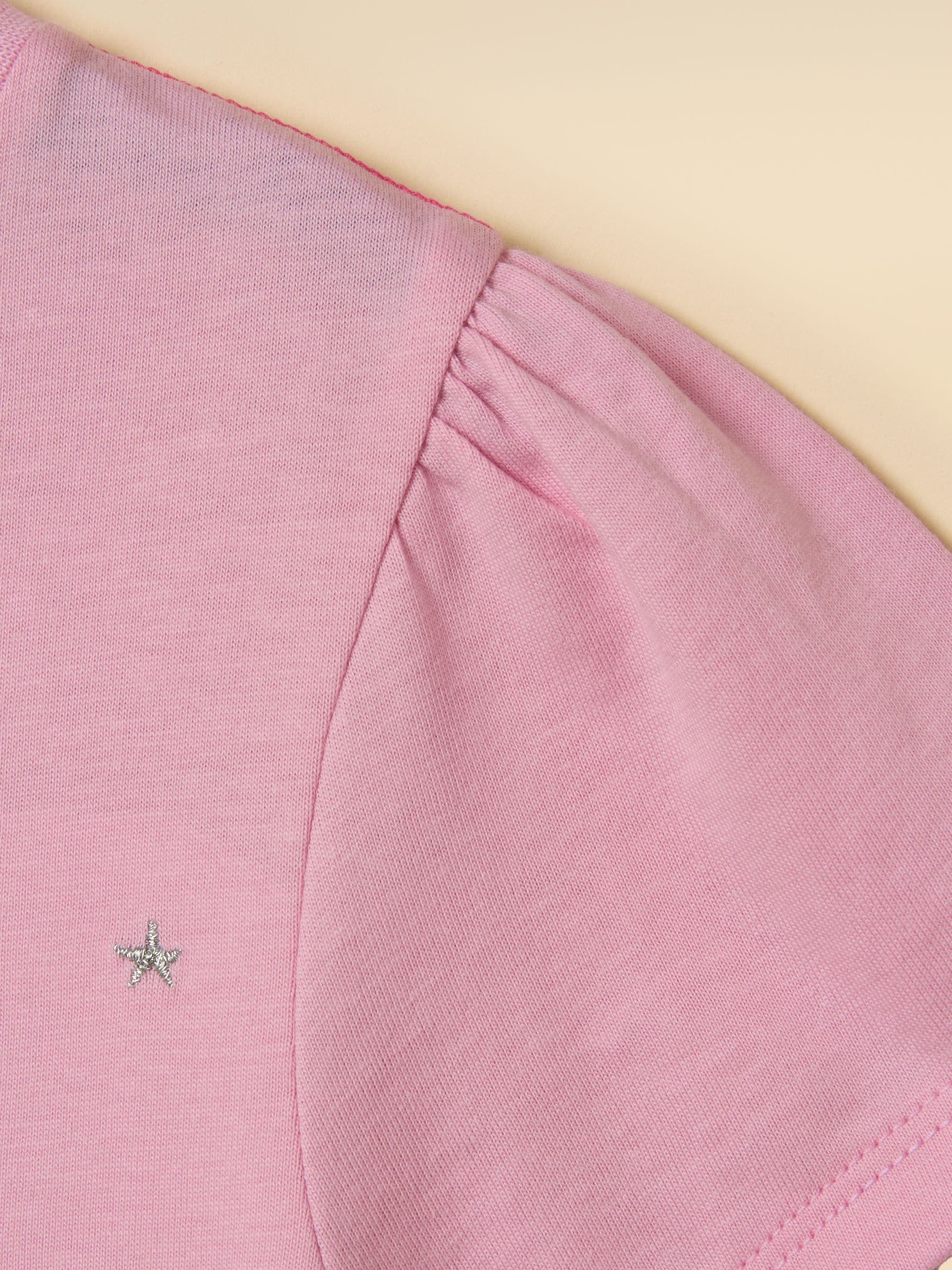 Joules Girls' Astra Pink Fairy Applique Cotton T-Shirt image 5