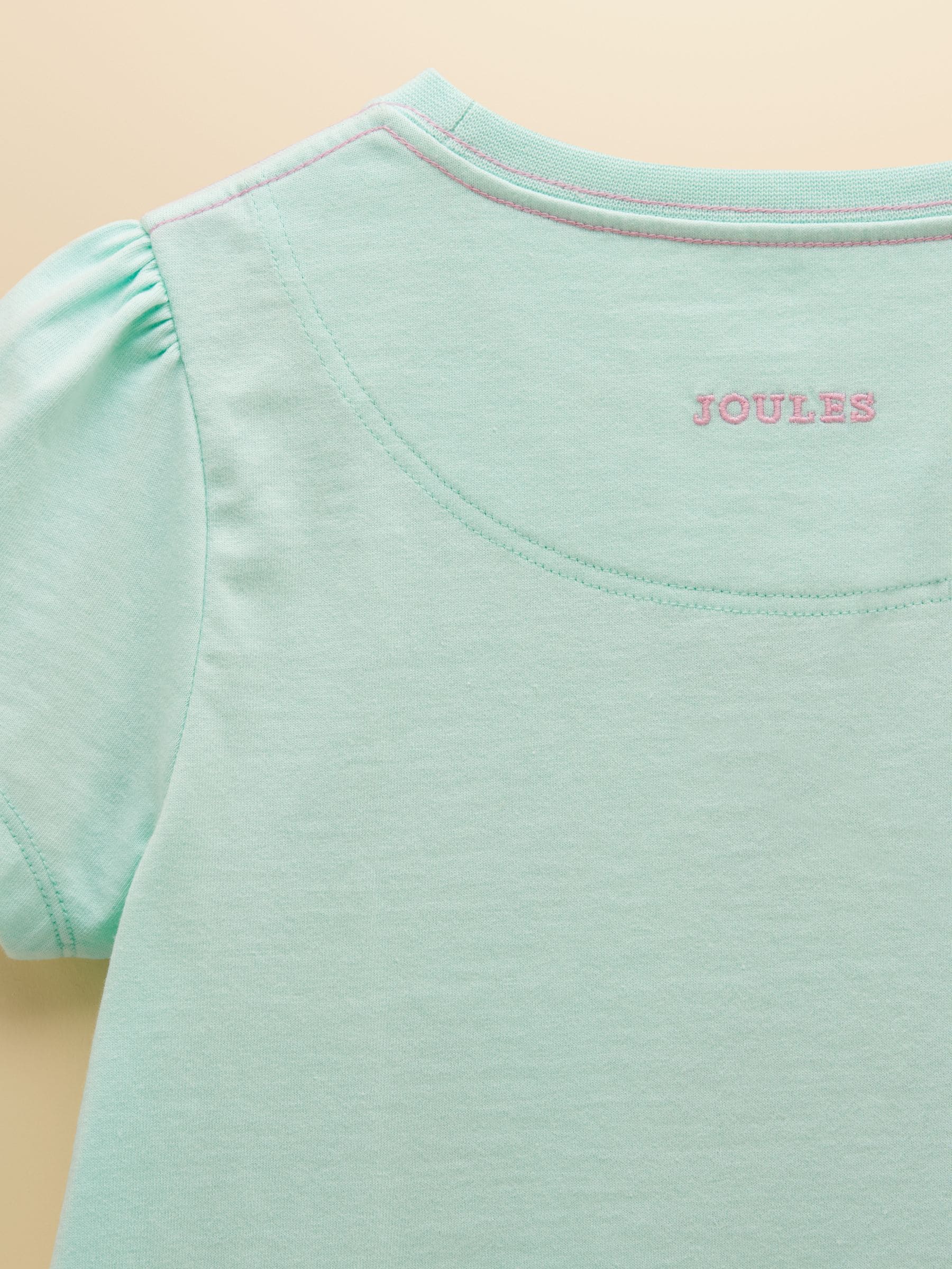 Joules Girls' Astra Blue Applique Cotton T-Shirt image 6
