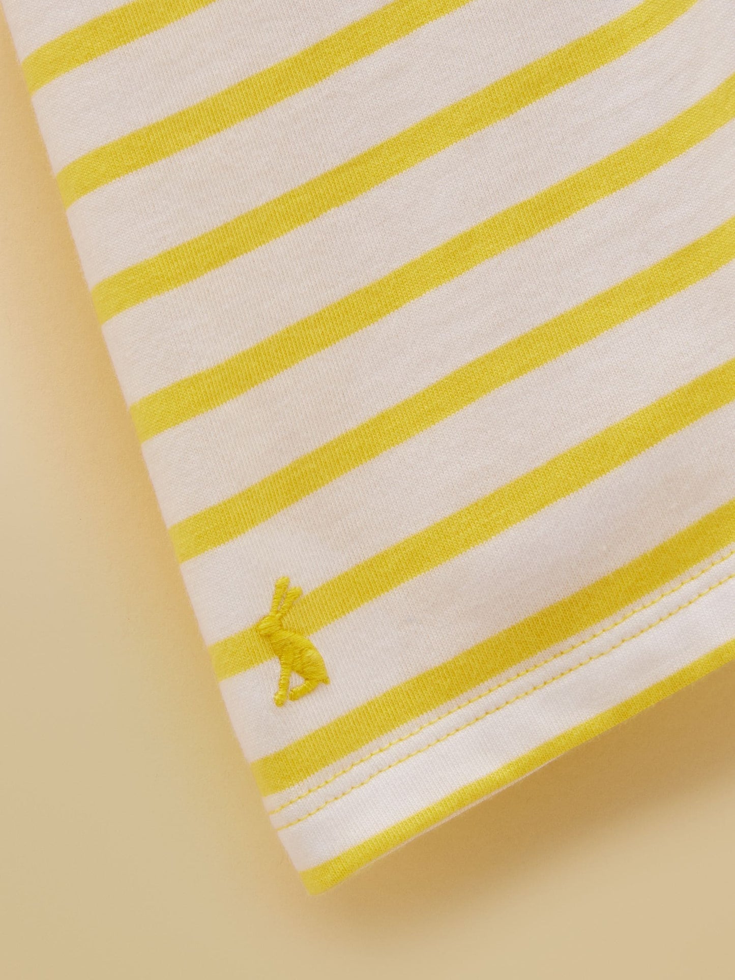 Joules Girls' Astra Yellow Applique Cotton T-Shirt image 6