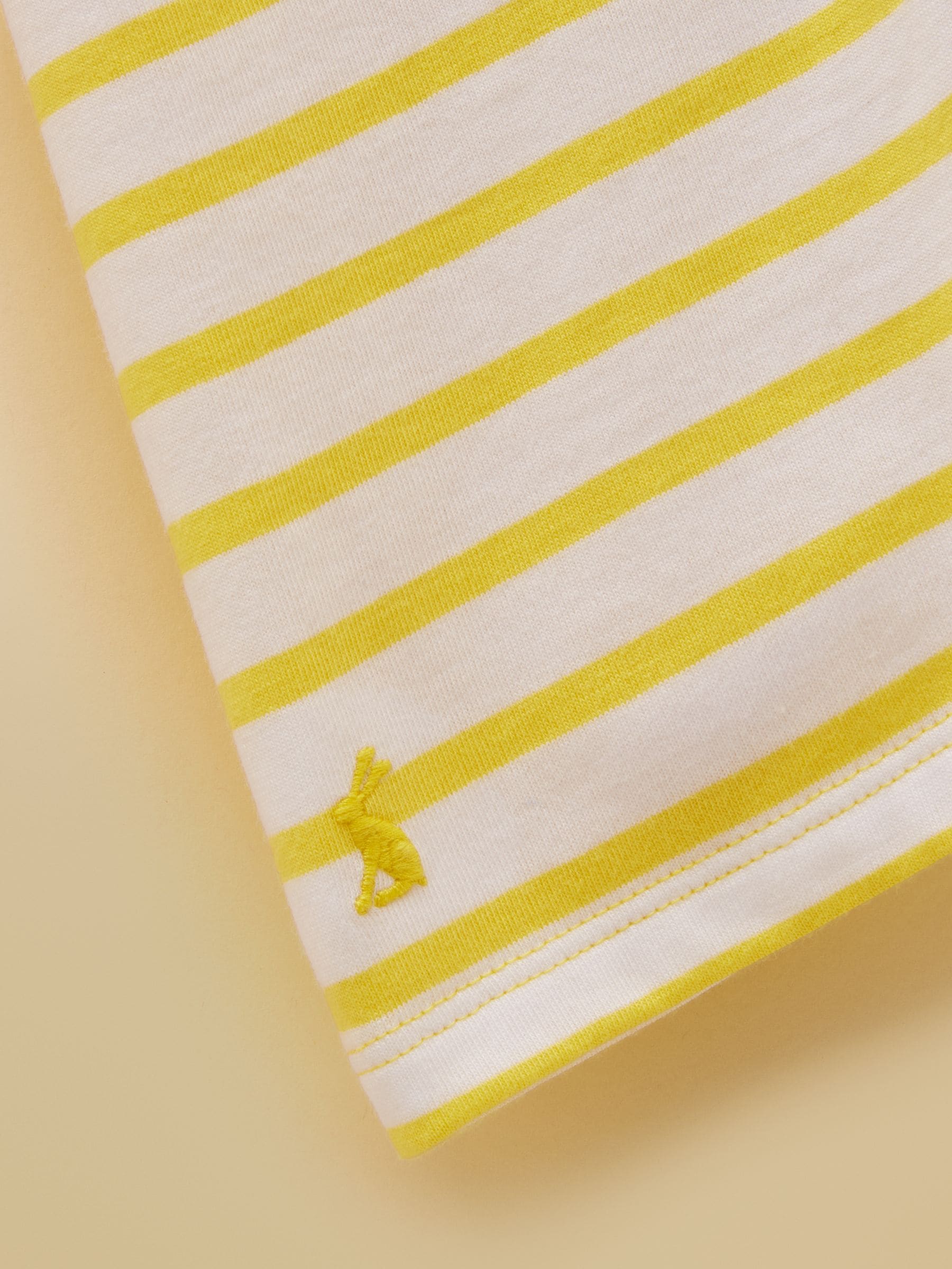 Joules Girls' Astra Yellow Applique Cotton T-Shirt image 6