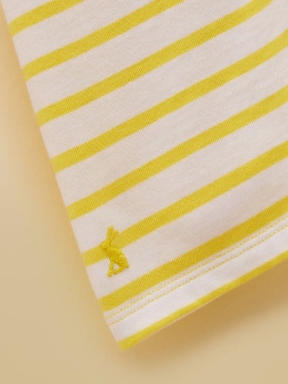 Joules Girls' Astra Yellow Applique Cotton T-Shirt image 6