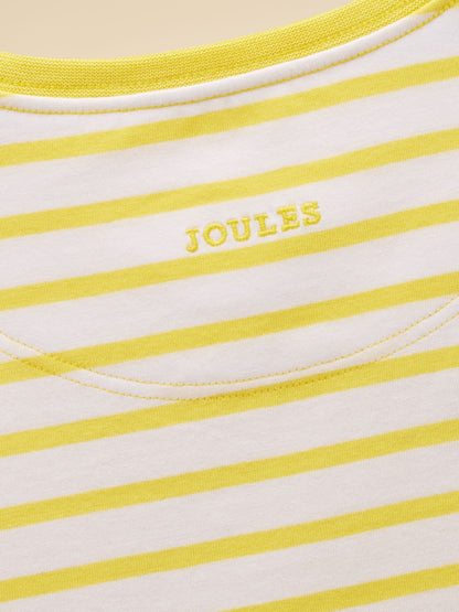 Joules Girls' Astra Yellow Applique Cotton T-Shirt image 7