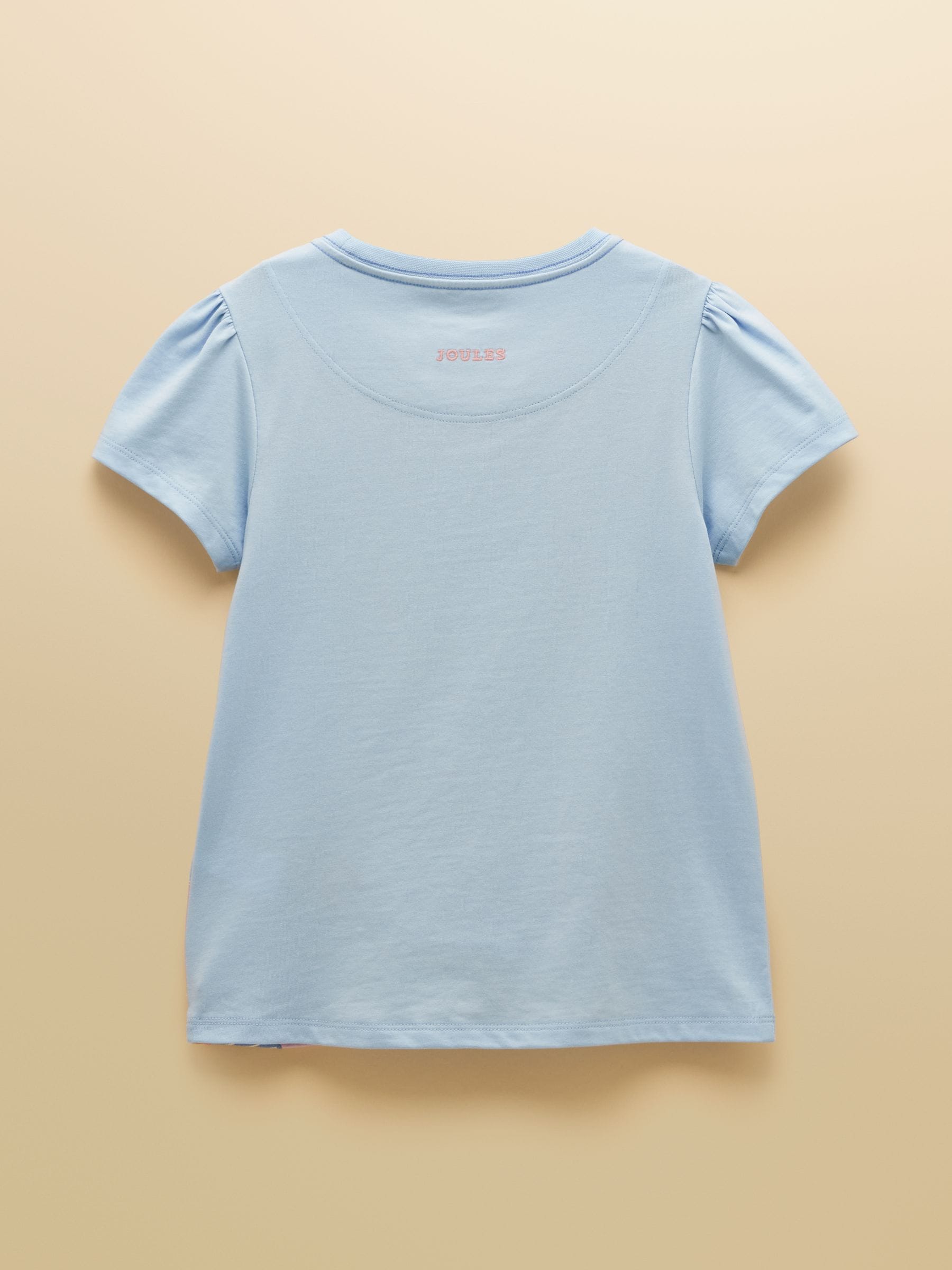 Joules Girls' Astra Blue Dogs Applique Cotton T-Shirt image 3