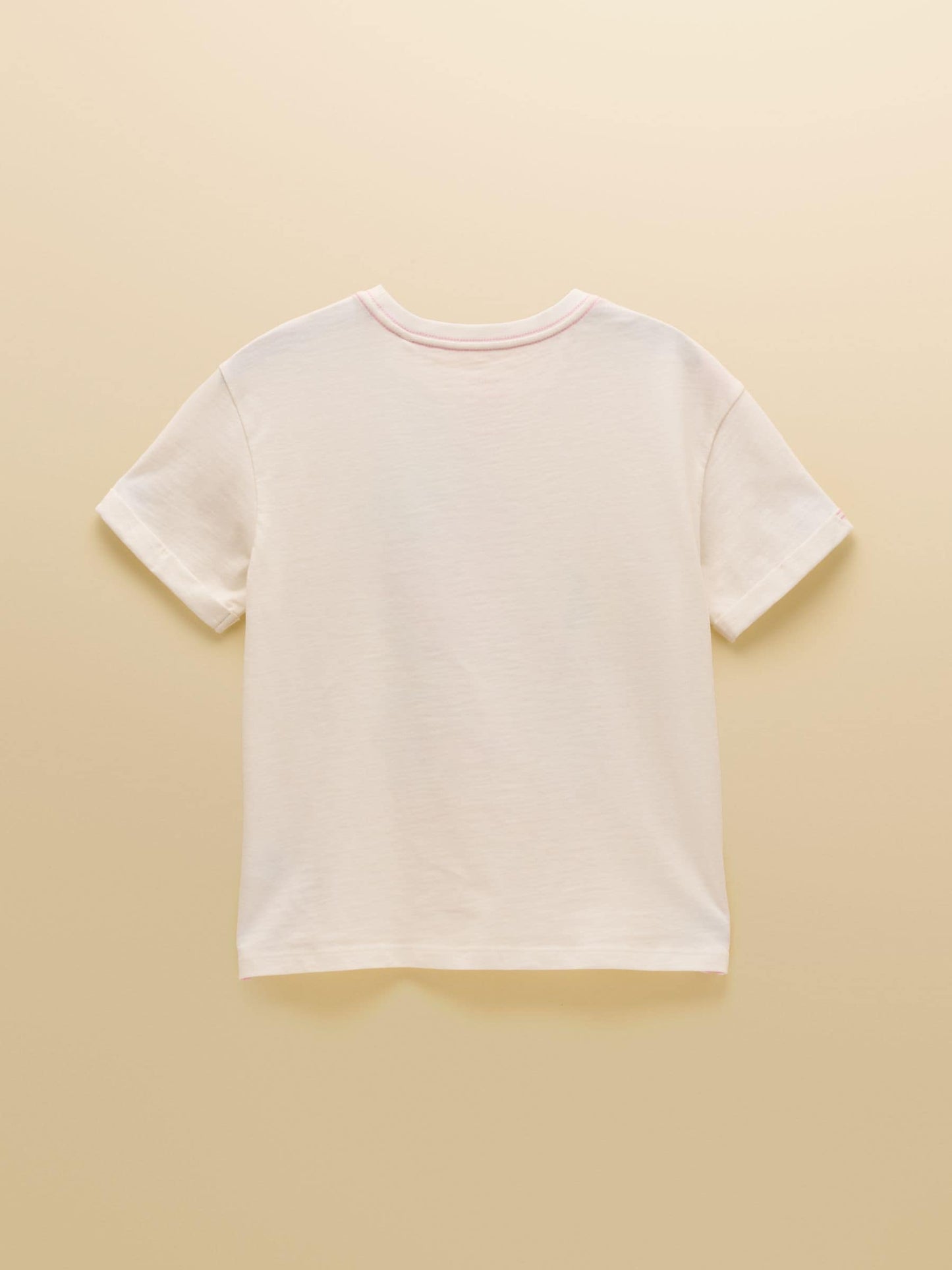 Joules Girls' Fundays Cream Graphic Short Sleeve T-Shirt image 5