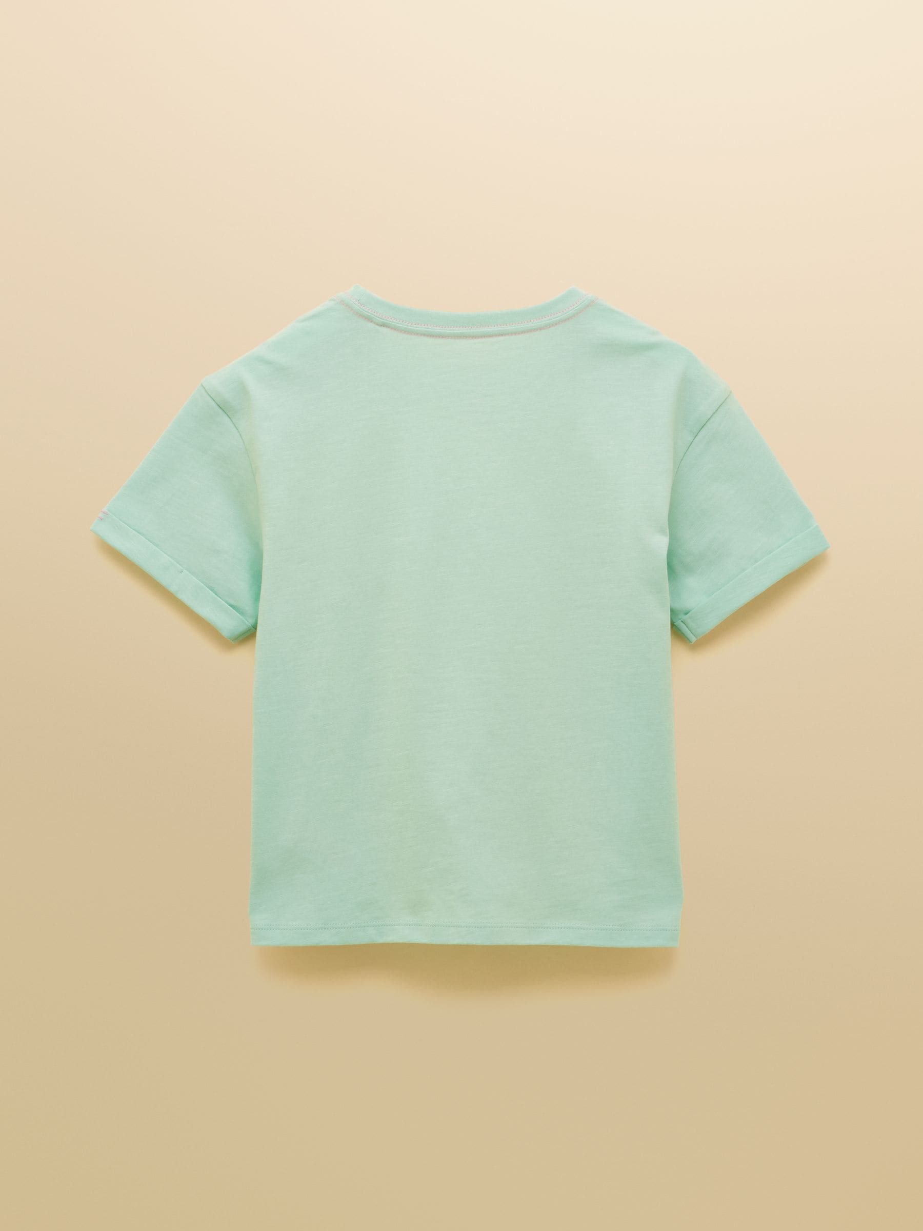 Joules Girls' Fundays Mint Green Graphic Short Sleeve T-Shirt image 4