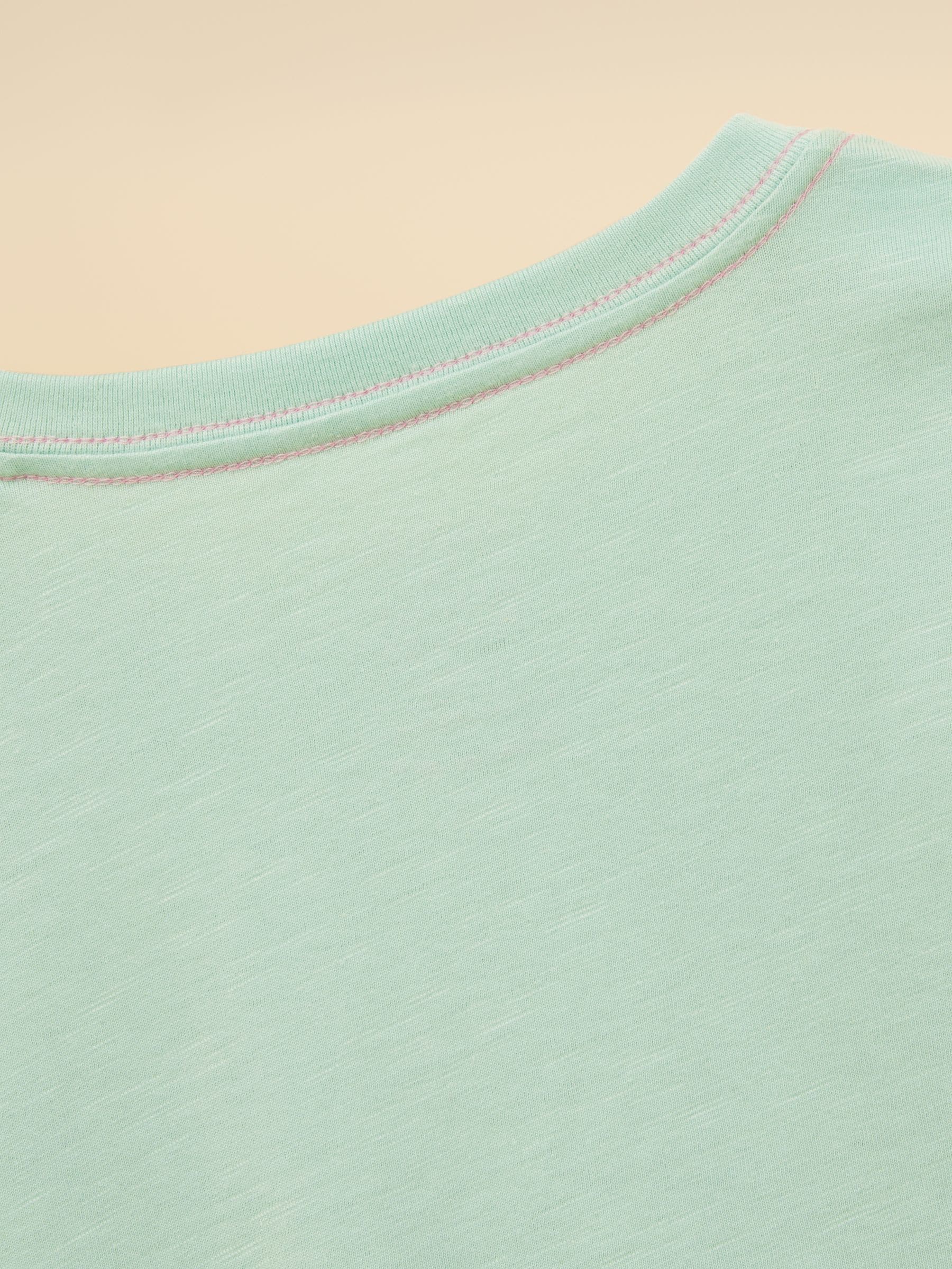Joules Girls' Fundays Mint Green Graphic Short Sleeve T-Shirt image 7
