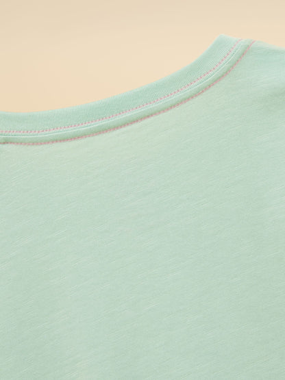 Joules Girls' Fundays Mint Green Graphic Short Sleeve T-Shirt image 7