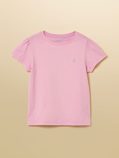 Joules Girls' Let's Go Pink Cotton Short Sleeve T-Shirt image 1