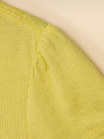 Joules Girls' Let's Go Yellow Cotton Short Sleeve T-Shirt image 4