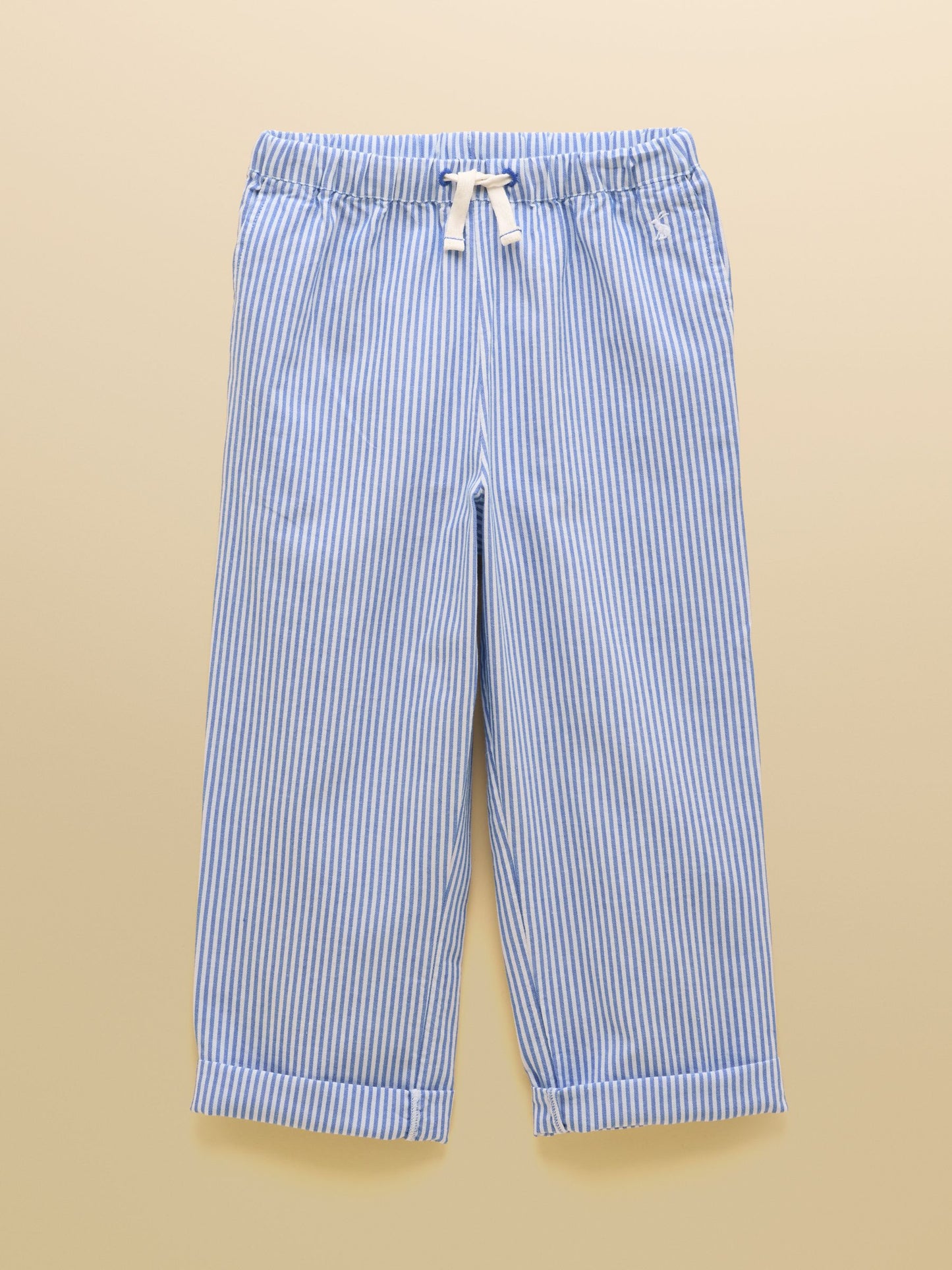 Joules Kids' Wren Blue & White Striped Woven Trousers image 3