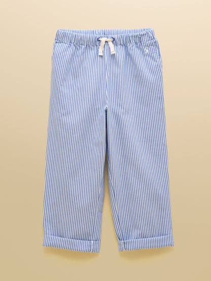 Joules Kids' Wren Blue & White Striped Woven Trousers image 3