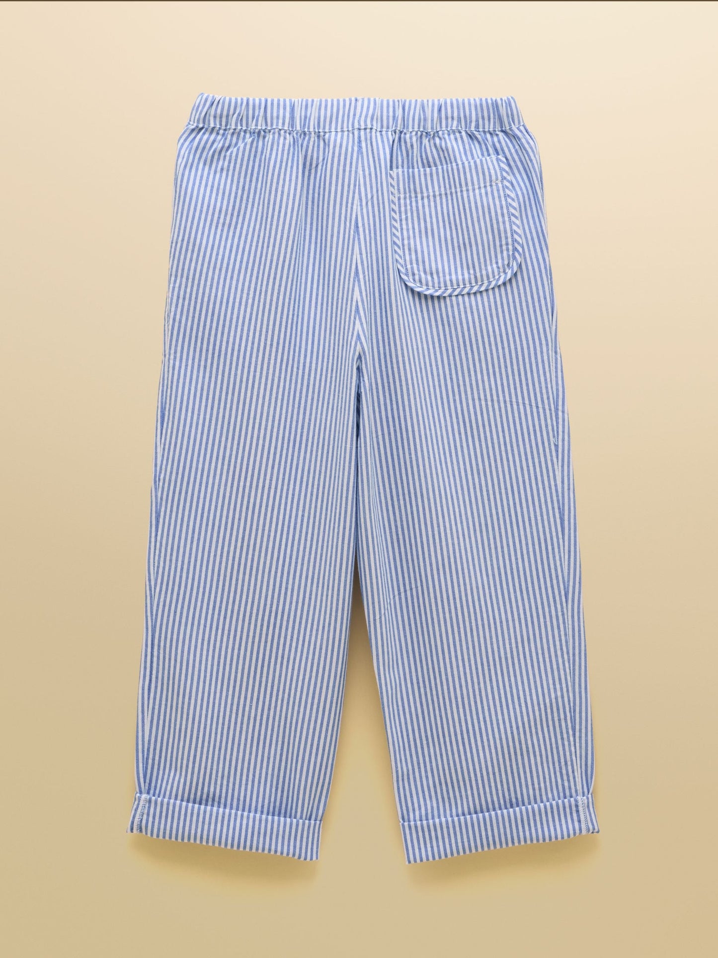 Joules Kids' Wren Blue & White Striped Woven Trousers image 4