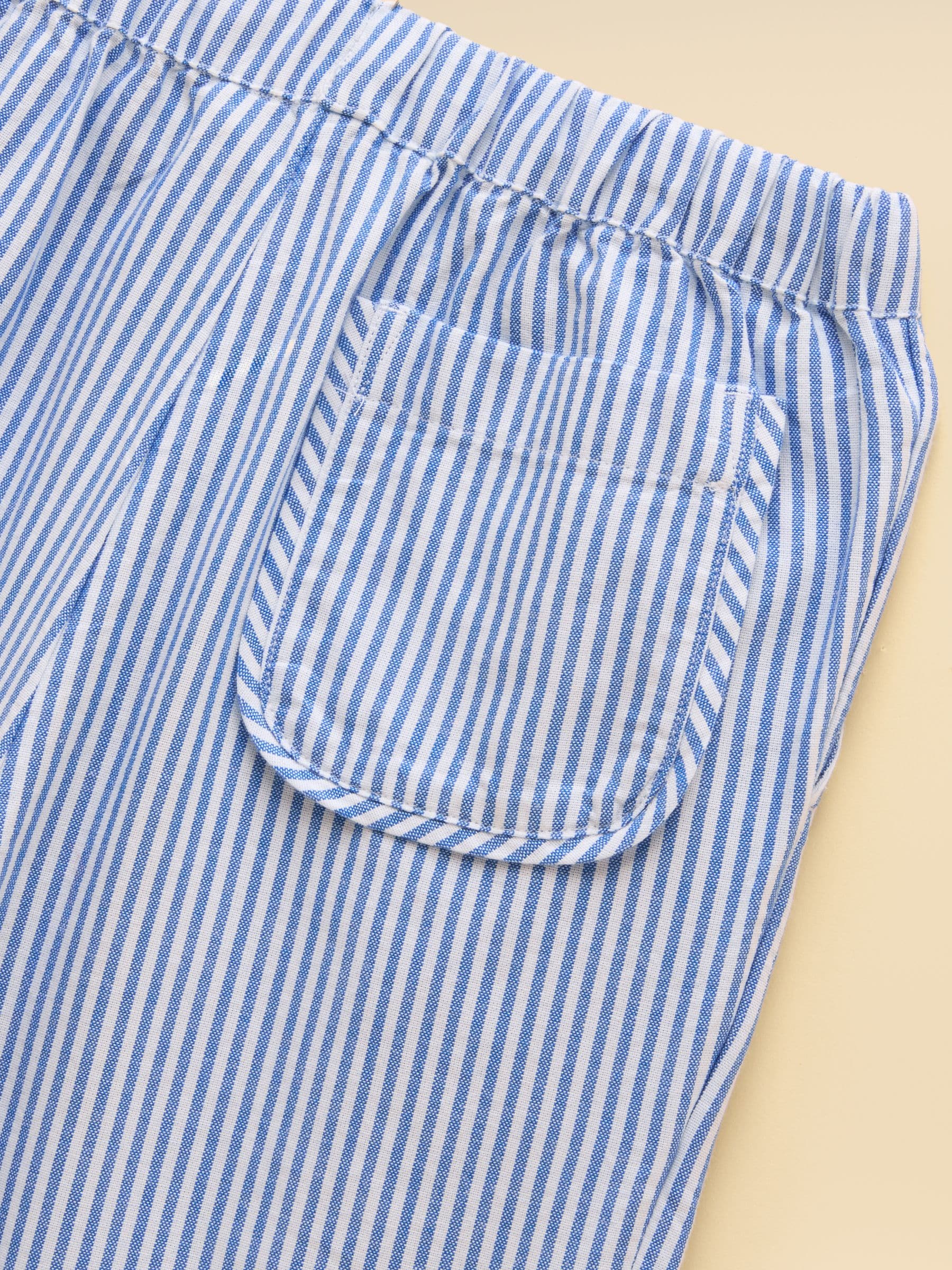 Joules Kids' Wren Blue & White Striped Woven Trousers image 6