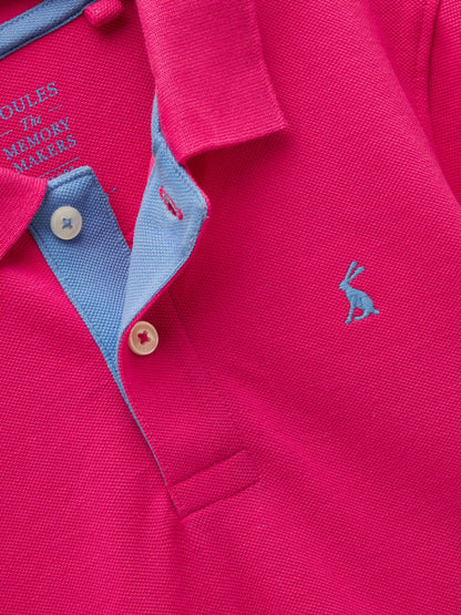 Dsiney Kidz - Joules Boys' Woody Raspberry Pink Short Sleeve Cotton Polo Shirt image 3