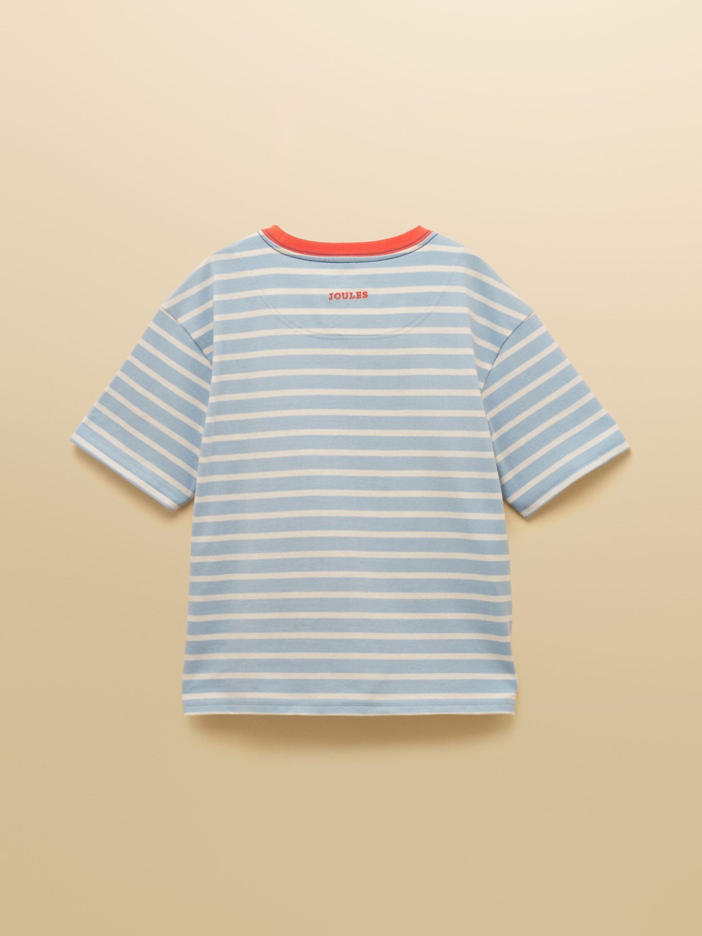 Joules Boys' Archie Blue & White Applique Graphic T-Shirt image 2