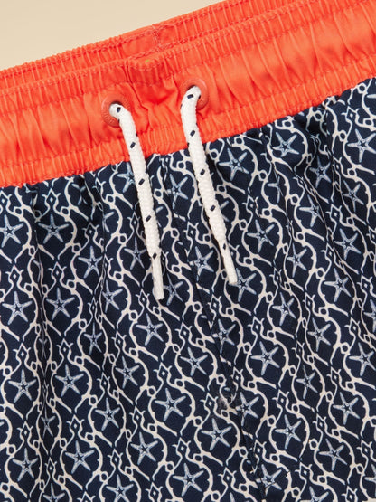 Joules Boys' Ocean Black & White Printed Swim Shorts image 3