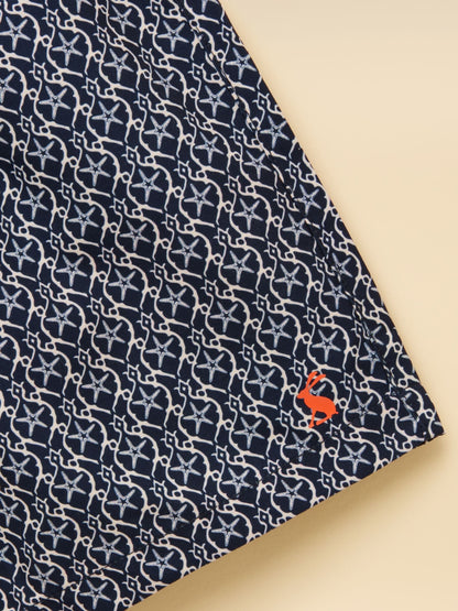 Joules Boys' Ocean Black & White Printed Swim Shorts image 4