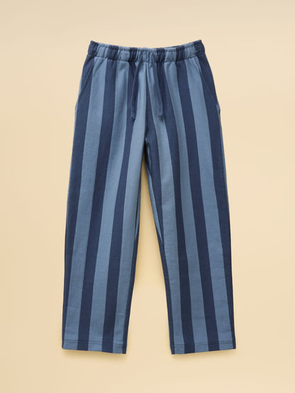 Joules Boys' Noah Blue Striped Jersey Trousers image 3