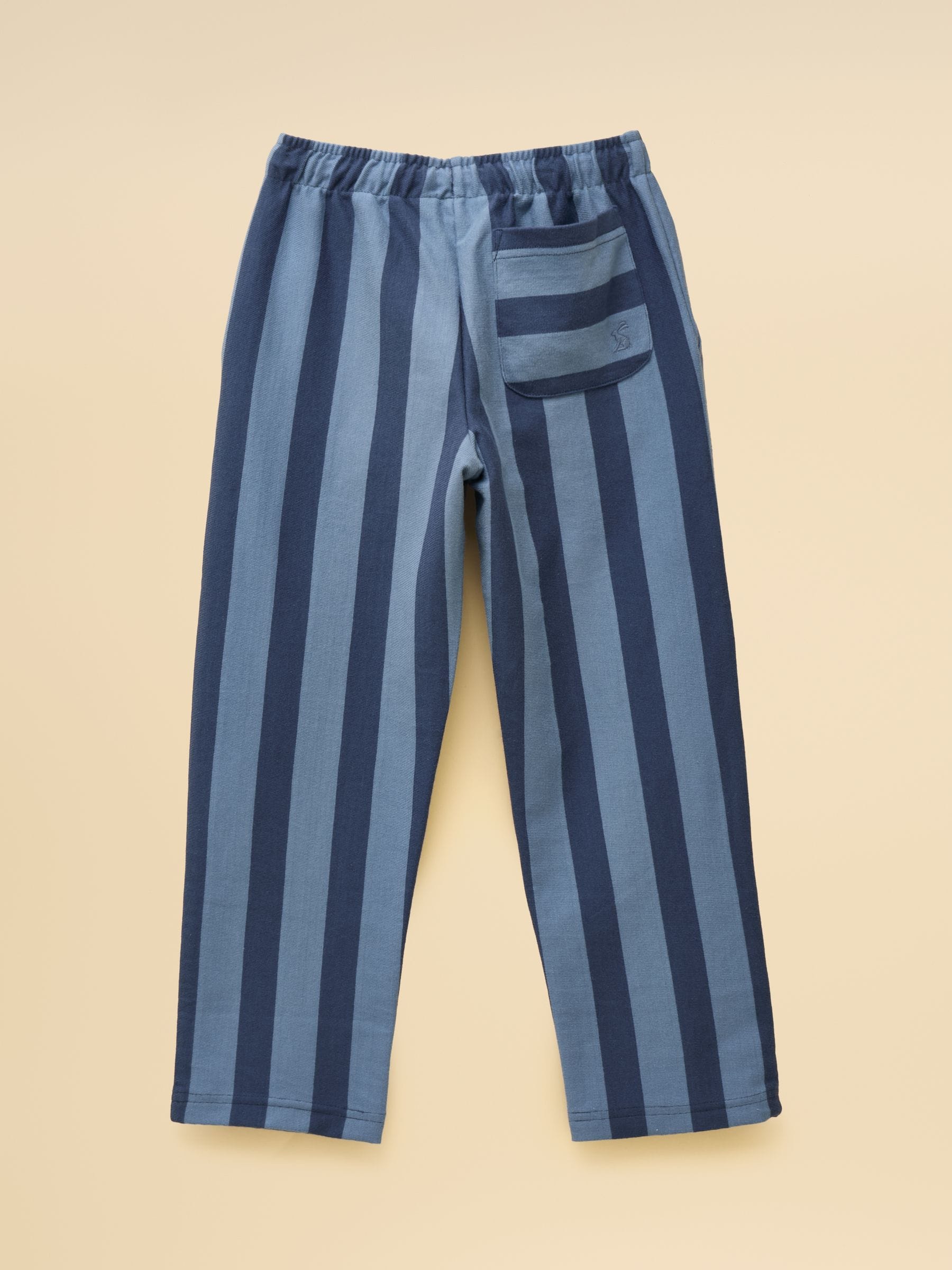 Joules Boys' Noah Blue Striped Jersey Trousers image 4