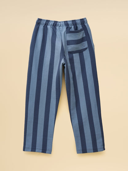 Joules Boys' Noah Blue Striped Jersey Trousers image 4