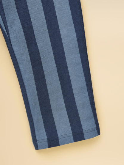 Joules Boys' Noah Blue Striped Jersey Trousers image 5