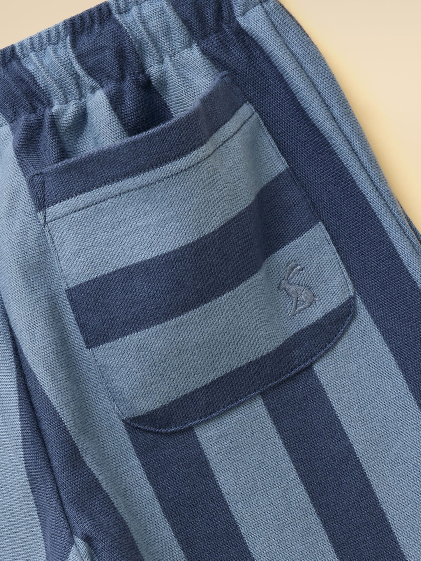Joules Boys' Noah Blue Striped Jersey Trousers image 7