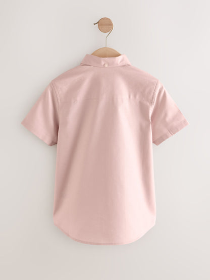 Dsiney Kidz - Pink Logo Short Sleeve Cotton Rich Oxford Shirt (3-16yrs) image 5