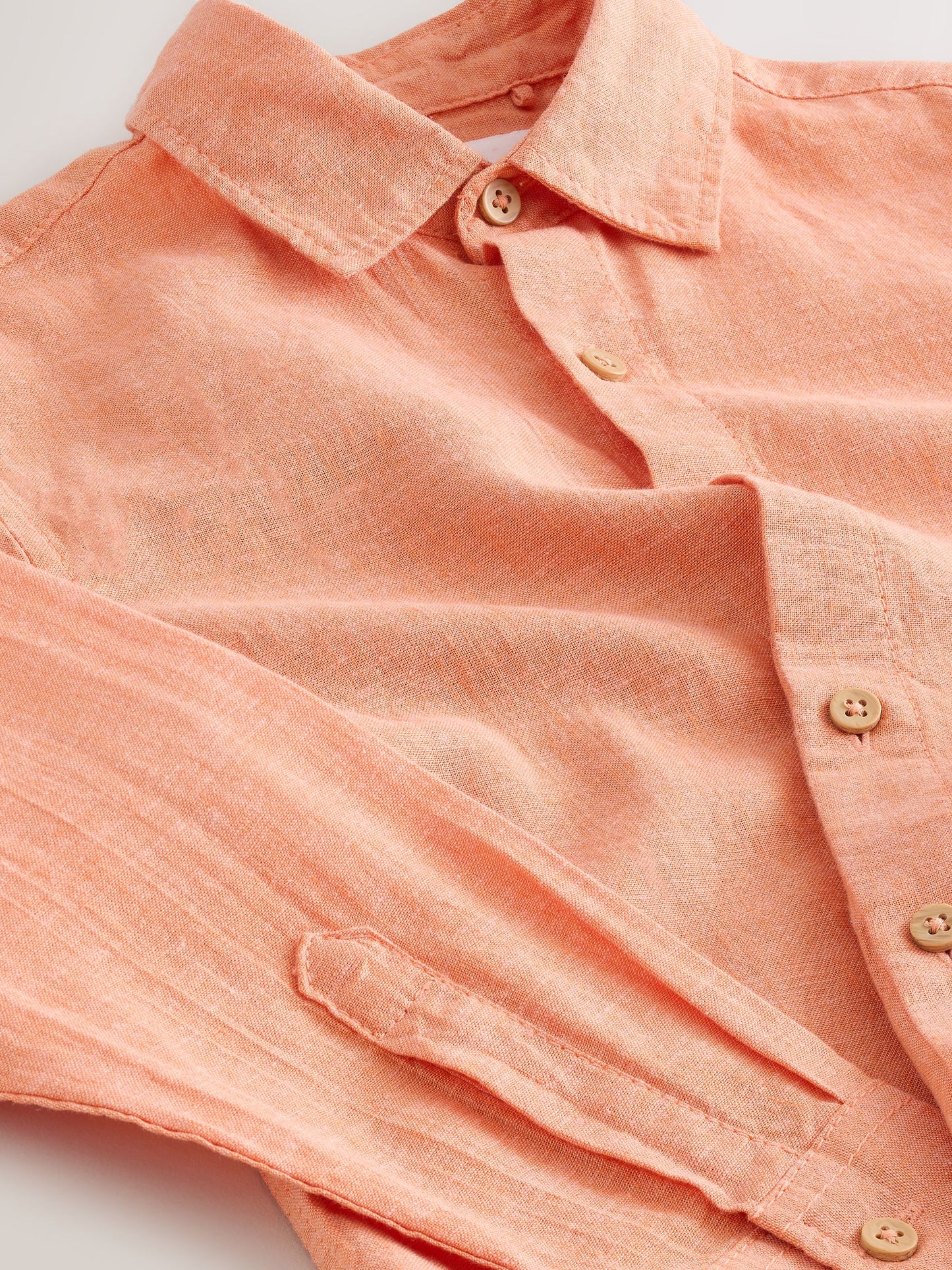 Dsiney Kidz - Orange Long Sleeve Relaxed Linen Blend Shirt (3-16yrs) image 7