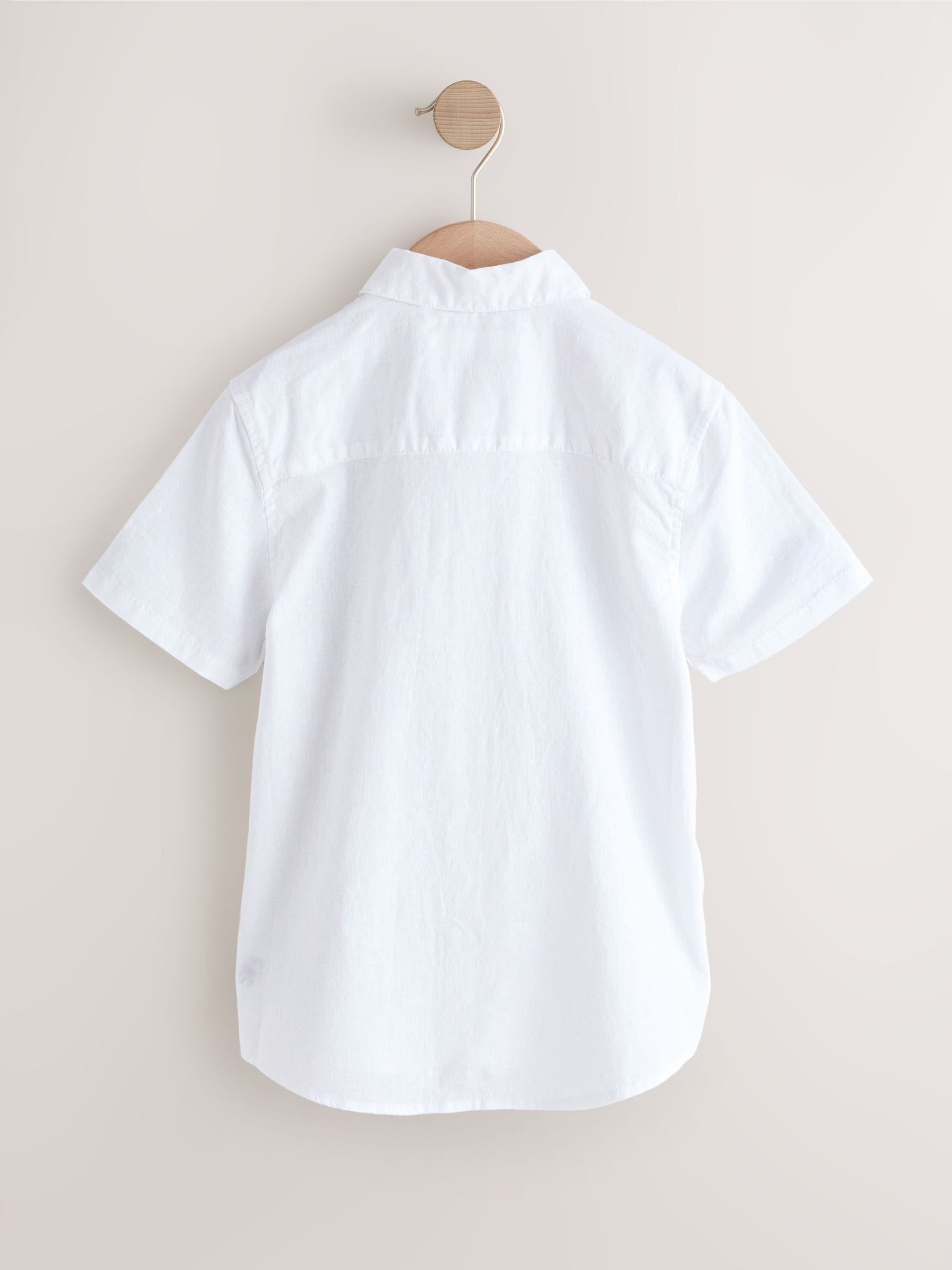 Dsiney Kidz - White Short Sleeve Linen Blend Shirt (3-16yrs) image 2