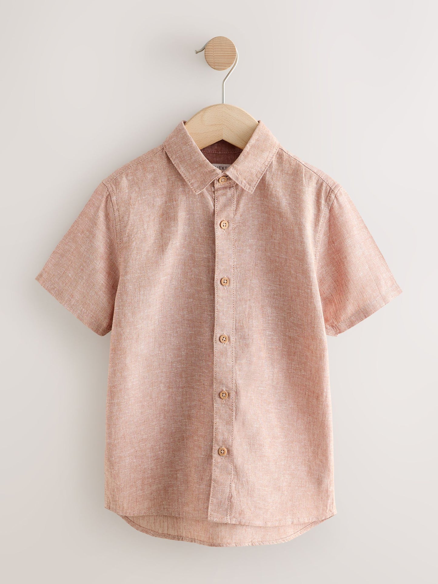 Dsiney Kidz - Terracotta Short Sleeve Linen Blend Shirt (3-16yrs) image 1