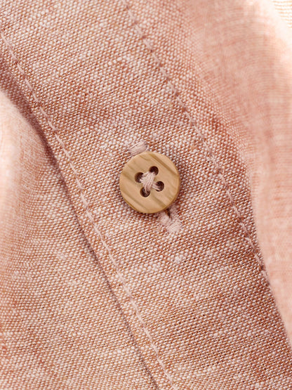 Dsiney Kidz - Terracotta Short Sleeve Linen Blend Shirt (3-16yrs) image 4