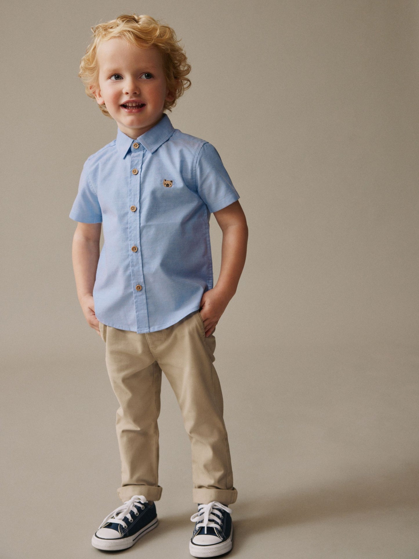 Dsiney Kidz - Blue Character Short Sleeve Oxford Shirt (3mths-7yrs) image 2