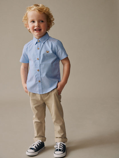Dsiney Kidz - Blue Character Short Sleeve Oxford Shirt (3mths-7yrs) image 2